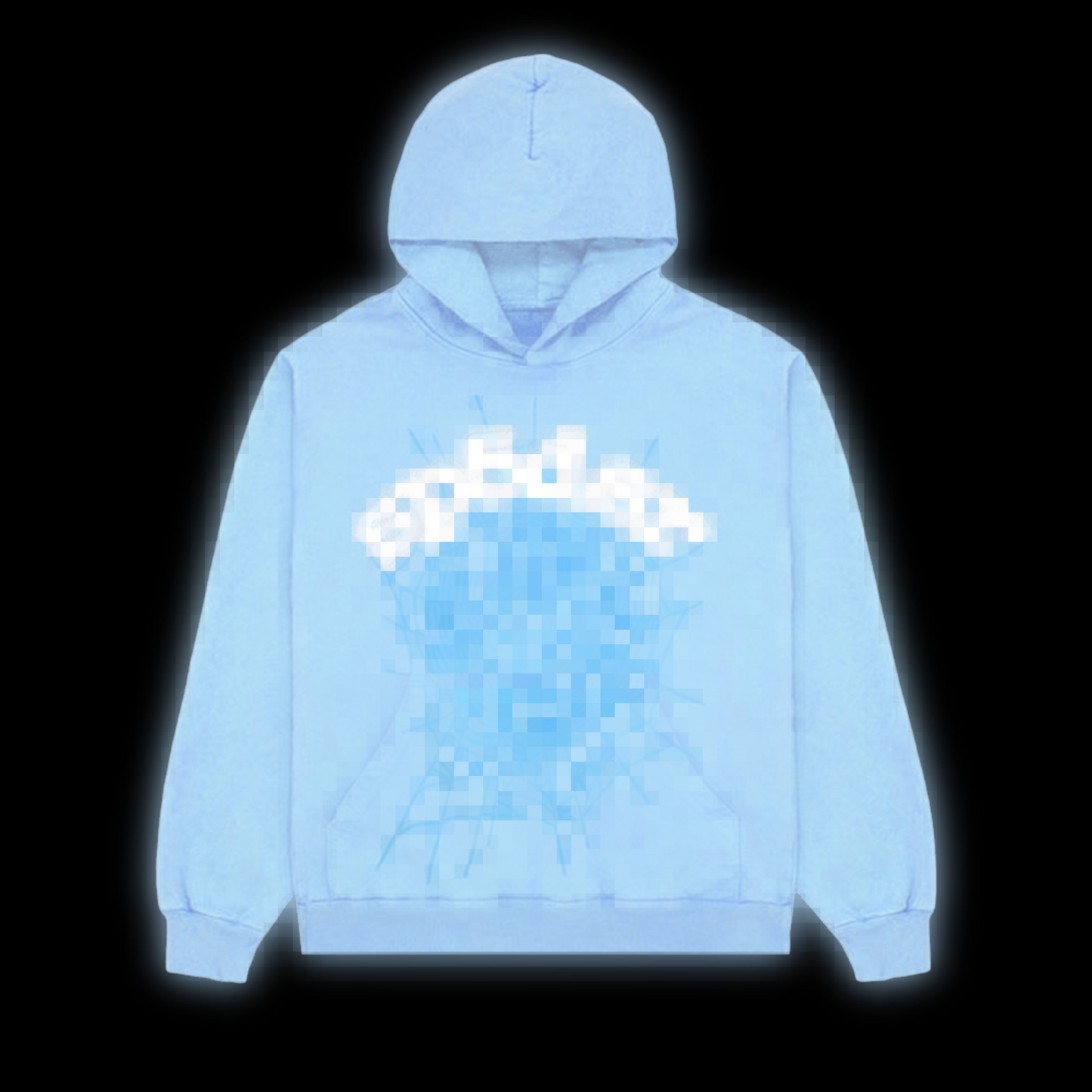 🕷️ Light Blue Gem Hoodie