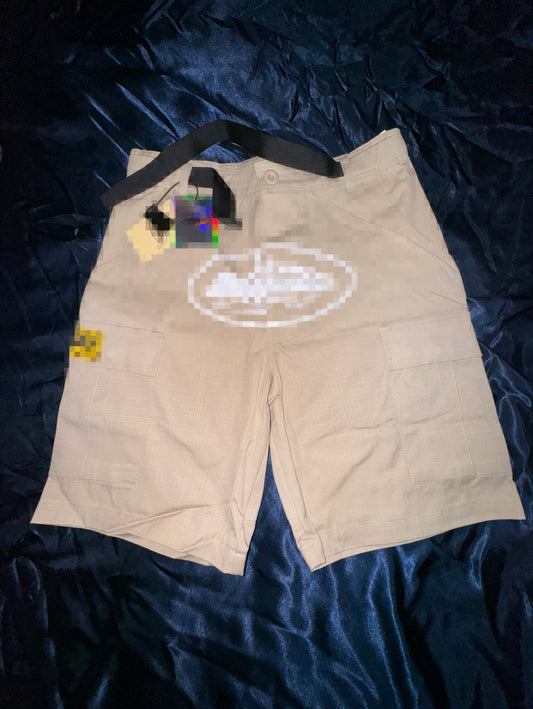 CRTEZ khaki Cargo Shorts